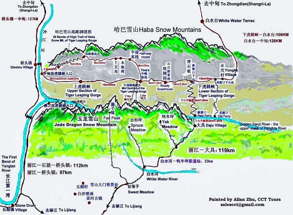 Tiger Leaping Gorge Map